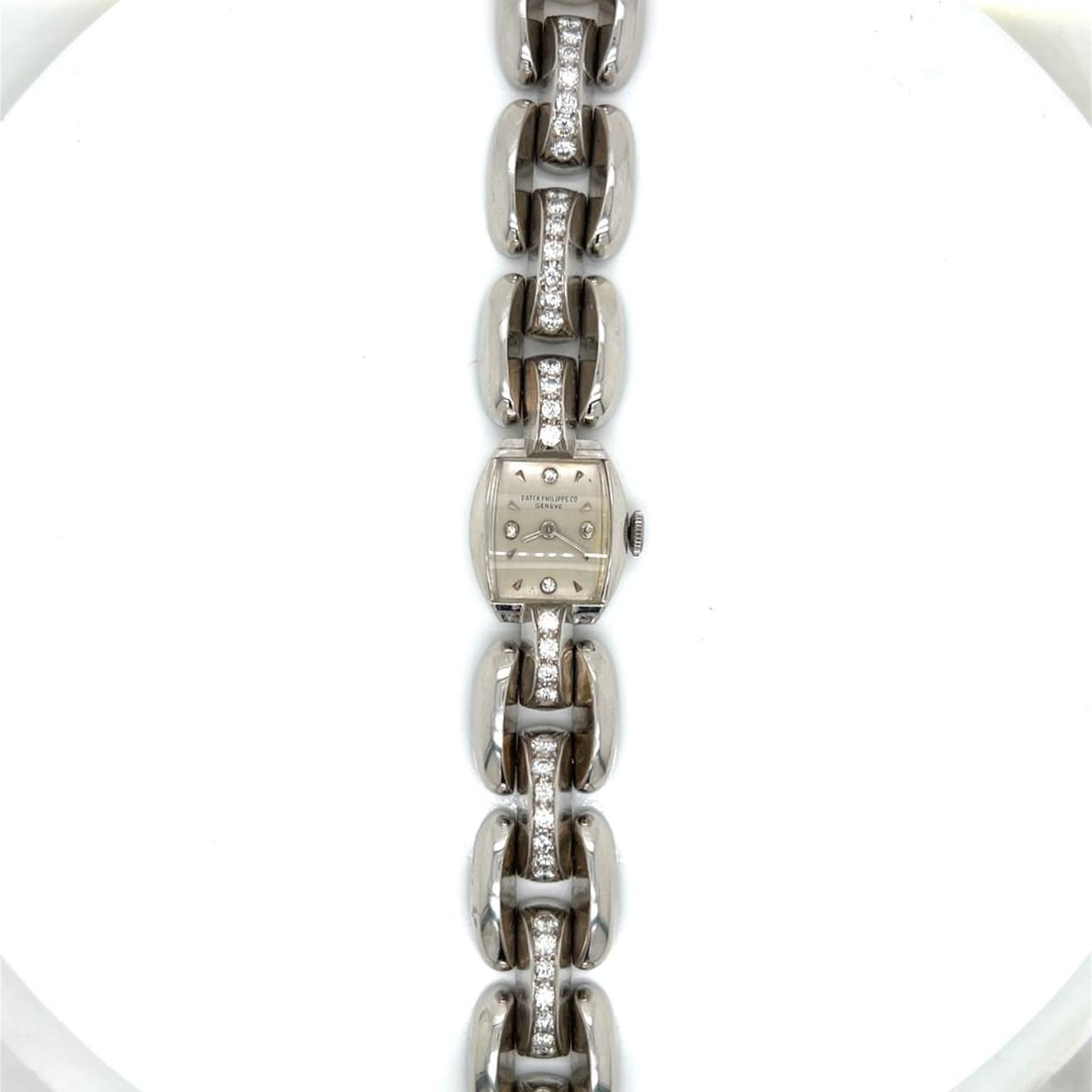 PATEK PHILIPPE Retro Platinum Diamond Watch (1 of 8)