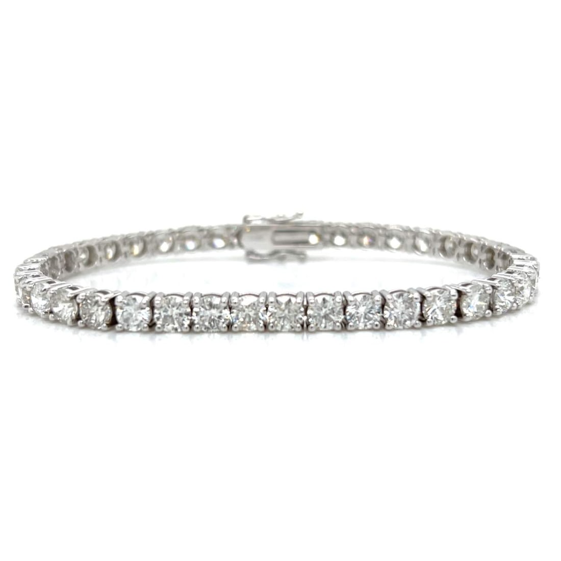 14K White Gold 14.50 Ct. Diamond Tennis Bracelet (1 of 13)