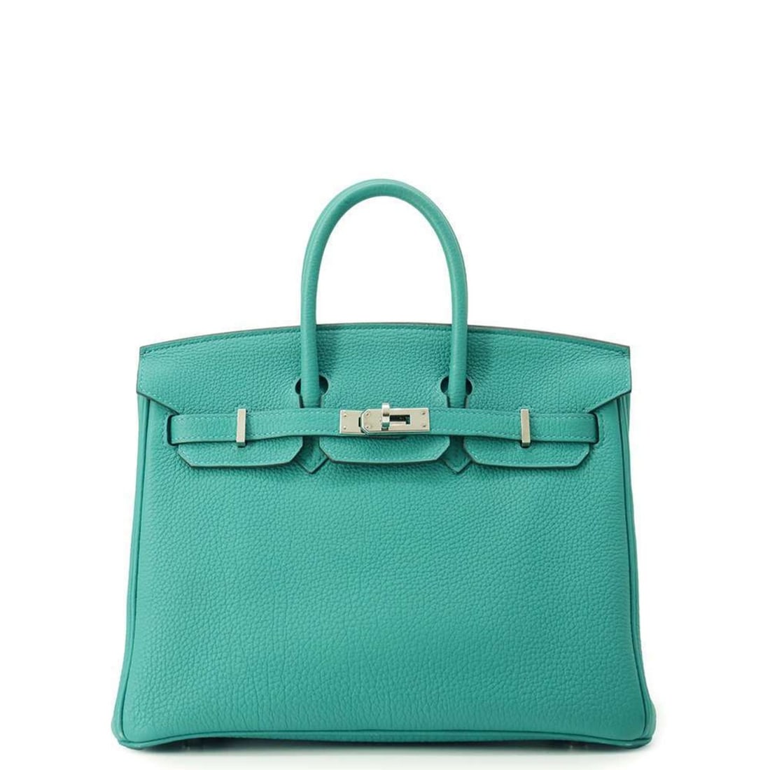 Hermes Birkin 25 Vert Veron Togo D stamp HERMES handbag: --- Catalog ---Category: SizeSize (HxWxD): 21cm x 25cm x 13cm / 8.26'' x 9.84'' x 5.11''Category: DesignType: HandbagGender: WomenMaterial: Togo leather Hardware Color: SilverCategory: GeneralBrand: