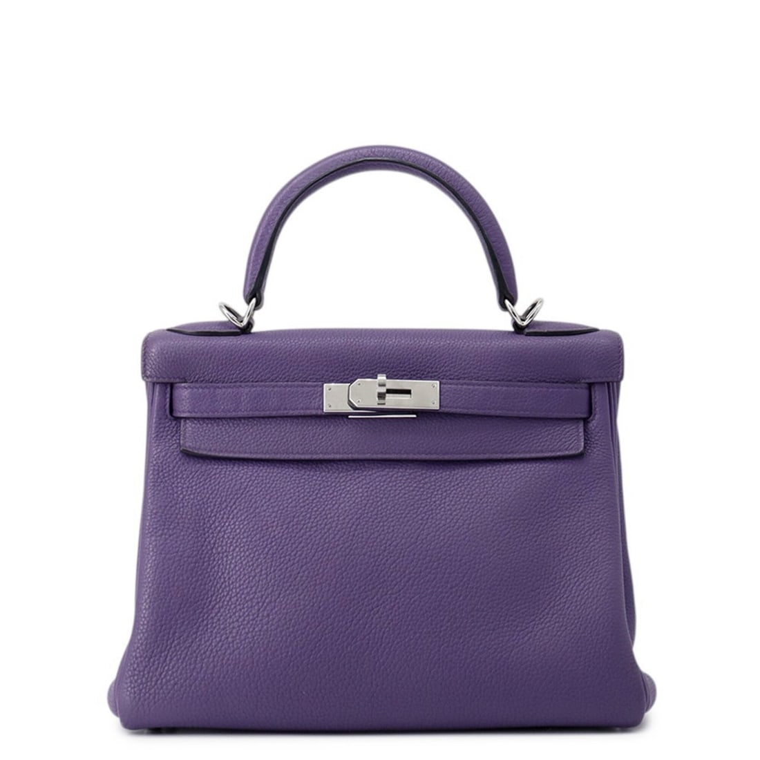 Hermes Kelly 28 Handbag, Inside Stitching, Iris Togo Leather, Y Stamp, 2-Way Shoulder Bag. Kelly,: --- Catalog ---Category: SizeWeight: 850g / 1.87lb.Size (HxWxD): 20cm x 28cm x 12cm / 7.87'' x 11.02'' x 4.72''Strap Length: 90cm / 35.43''Category: DesignType: HandbagColor: IrisGender: