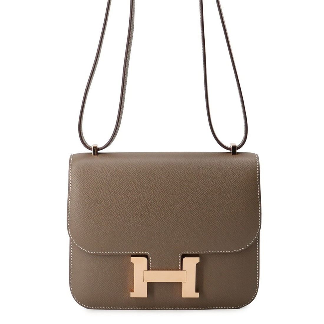 Hermes Shoulder Bag Mini Constance 3 Miroir Etoupe Pink Epsom Leather K Stamp HERMES Handbag Women's (1 of 18)