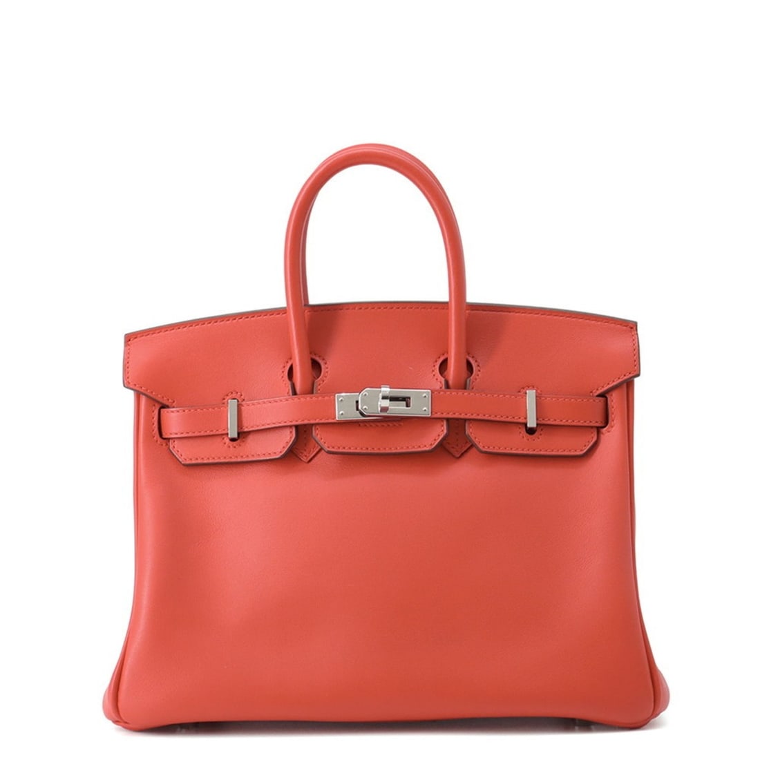 Hermès Birkin 25 Rouge Coupe/Swift D Stamped HERMES Handbag: --- Catalog ---Category: SizeSize (HxWxD): 21cm x 25cm x 13cm / 8.26'' x 9.84'' x 5.11''Category: DesignType: HandbagGender: WomenMaterial: Swift leather Category: GeneralBrand: HermesCountry of