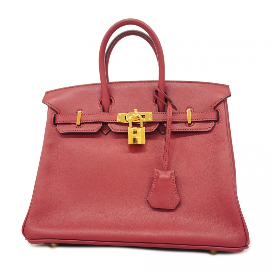 Hermes Hermès Birkin 25 Swift Handbag with Rouge Grenat X Stamp for Women (1 of 14)