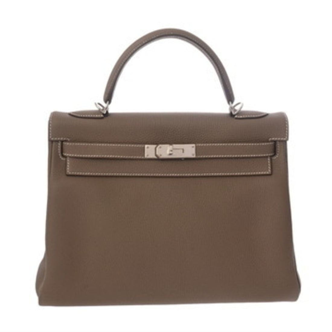 HERMES Kelly 32, Inner Stitching, 2-Way, Etoupe, A Stamp (circa 2017), Women's Togo Handbag, Rank,: --- Catalog ---Category: SizeSize (HxWxD): 22cm x 32cm x 12cm / 8.66'' x 12.59'' x 4.72''Category: DesignType: HandbagColor: Etoupe grayGender: WomenMaterial: Togo leather Category: GeneralLine: