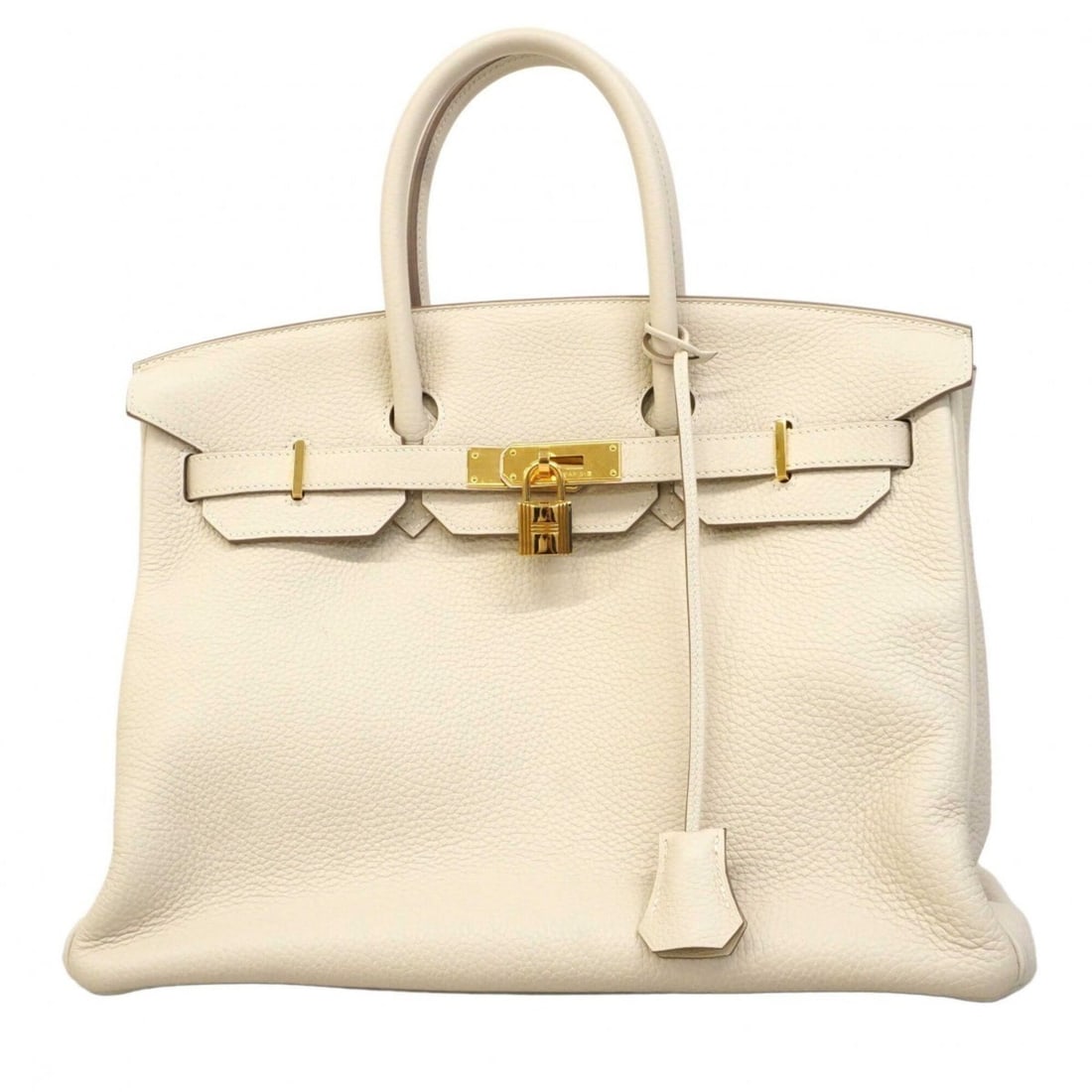 Hermes Birkin 35 Handbag, Taurillon Clemence Leather, Y Stamp, Women's, P2757720: --- Catalog ---Category: SizeSize (HxWxD): 28cm x 35.5cm x 19cm / 11.02'' x 13.97'' x 7.48''Category: DesignType: HandbagColor: WhiteGender: WomenMaterial: Taurillon clemence leather Hardware Color: