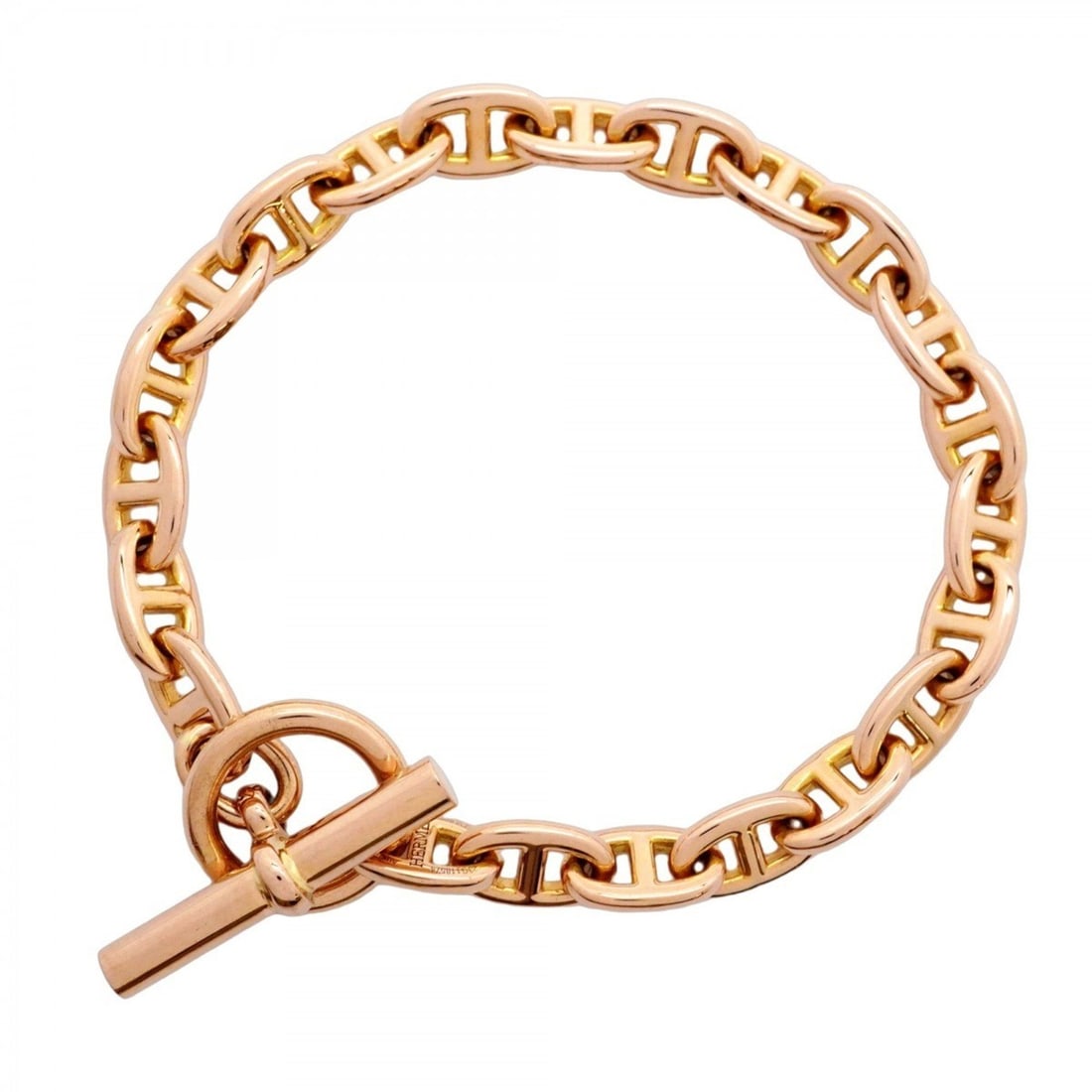 Hermes Bracelet Chaine d'Ancre TPM 22 Links 18KPG Pink Gold Ladies (1 of 15)