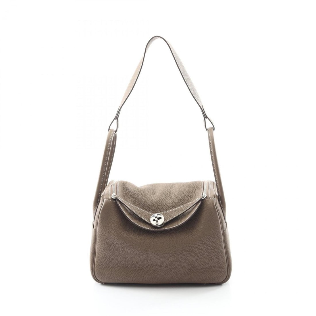 Hermes Hermès Lindy 26 Shoulder Bag in Taurillon Clemence Leather, Gray, for Women (1 of 9)