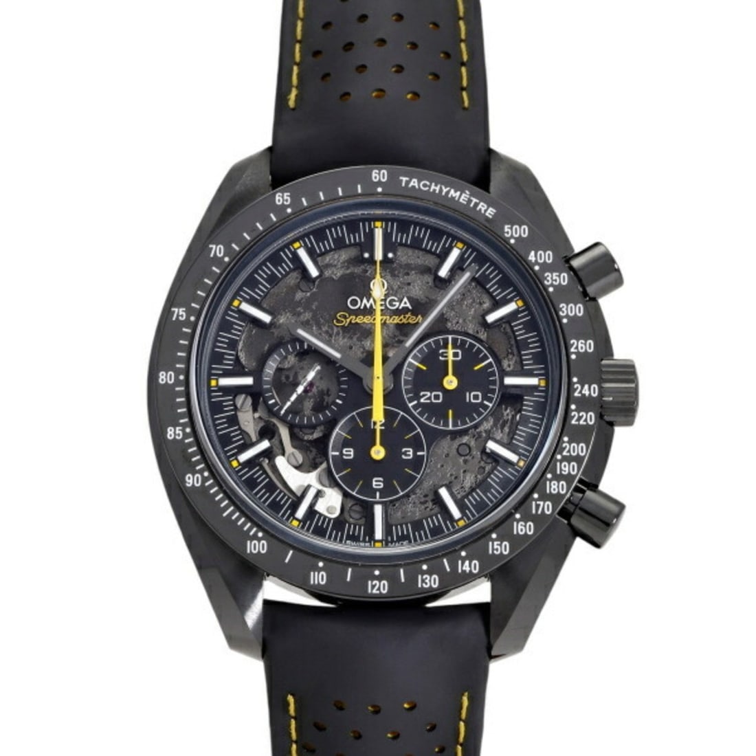 OMEGA Speedmaster Dark Side of the Moon 310.92.44.50.01.001 Black Dial Men's Watch __: --- Catalog ---Category: SizeWrist Size: 19.5cm / 7.67''Case Diameter: 44.3mm / 1.74''Category: DesignType: WristwatchGender: MenColor (Dial): BlackMaterial (Band): RubberMaterial (Case): CeramicCateg