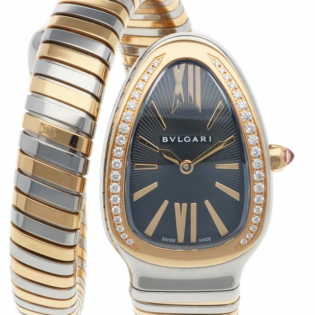 Bvlgari Serpenti Tubogas Watch Stainless Steel SP35SPG Quartz Ladies BVLGARI Diamond Bezel (1 of 17)