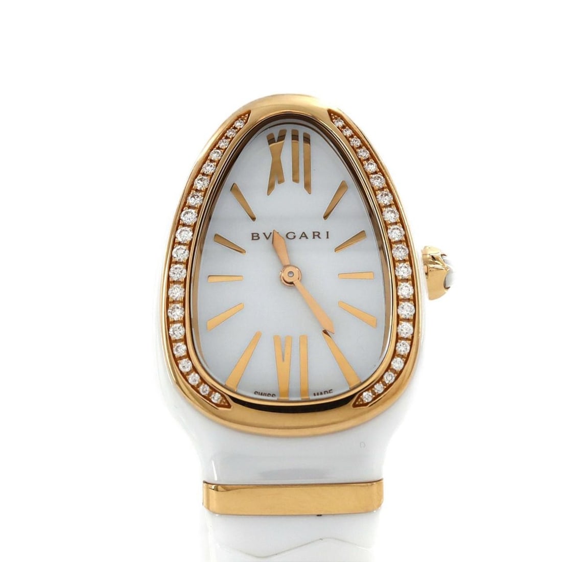 Bvlgari Serpentis Spiga Ceramic xPG D S size SPC35WG 102886 Wristwatch Quartz: --- Catalog ---Category: SizeWrist Size: 14cm / 5.51''Case Diameter: 23mm / 0.91''Category: DesignType: WristwatchGender: WomenColor (Dial): WhiteMaterial (Band): Ceramic, Pink goldMaterial (Case): Ce