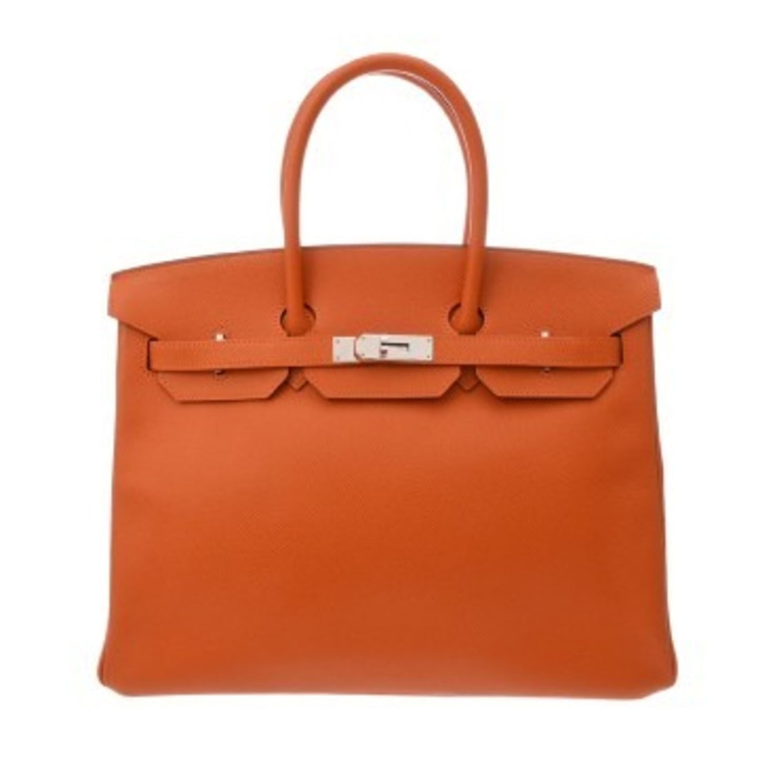 HERMES Birkin 35 Orange ?Q stamp (circa 2013) Men's/Women's Veau Epsom Handbag A Rank Used Ginzo: --- Catalog ---Category: SizeSize (HxWxD): 27cm x 35cm x 18cm / 10.62'' x 13.77'' x 7.08''Category: DesignType: HandbagColor: OrangeGender: Men,WomenMaterial: Epsom leather Hardware Color: