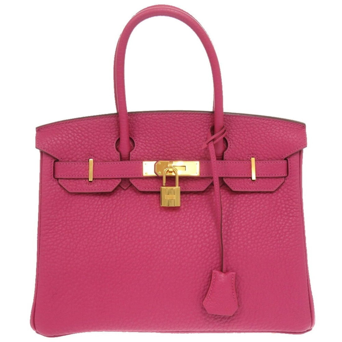 Hermes Birkin 30 Taurillon Clemence Rosewood T Stamp (2015) Handbag 0319 HERMES: --- Catalog ---Category: SizeSize (HxWxD): 23cm x 30cm x 15cm / 9.05'' x 11.81'' x 5.9''Category: DesignType: HandbagColor: Bois De RoseGender: WomenMaterial: Taurillon clemence leather Hardware Color