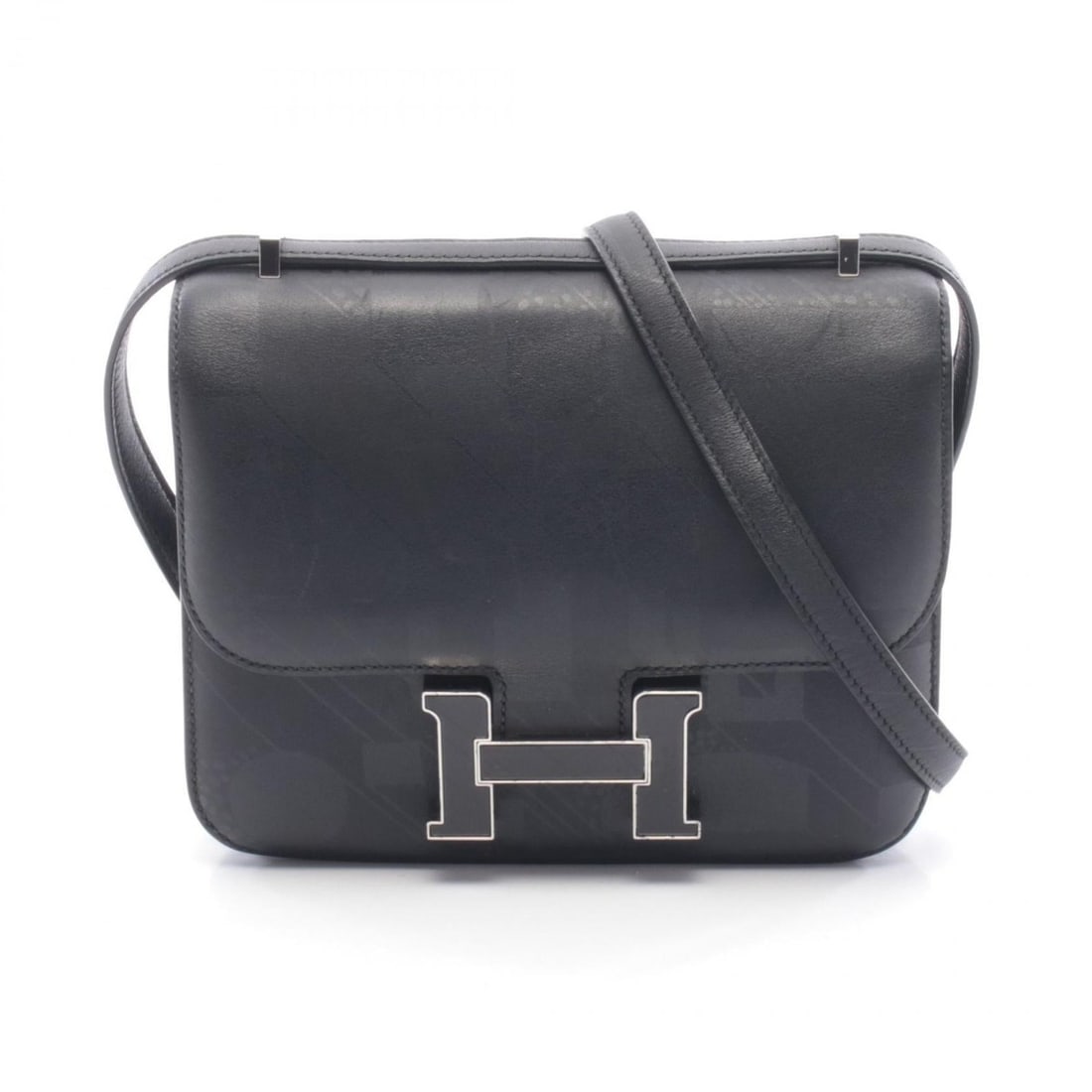 Hermes Hermès Constance 3 Mini Imprime Shoulder Bag/Handbag Leather Sombrero Women's Black (1 of 11)