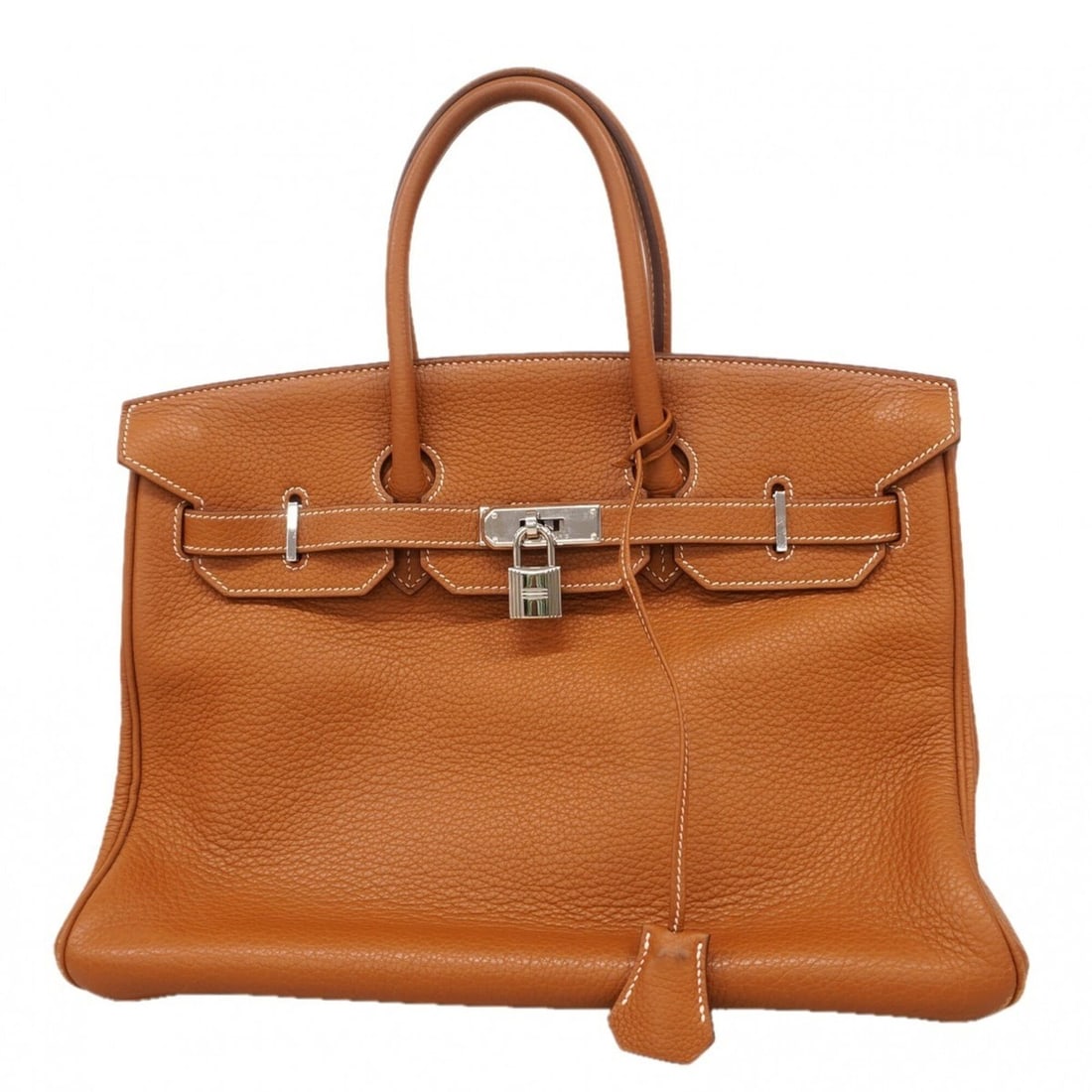 Hermes Birkin 35 handbag, Taurillon Clemence leather, gold, ?M stamp, women's.: --- Catalog ---Category: SizeSize (HxWxD): 28cm x 35cm x 18.5cm / 11.02'' x 13.77'' x 7.28''Category: DesignType: HandbagColor: GoldGender: WomenMaterial: Taurillon clemence leather Hardware Color: