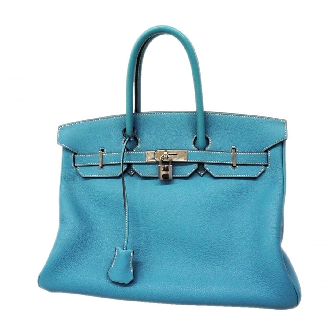 Hermes Birkin 35 Togo Blue Jean Handbag (?C stamp) - Women's: --- Catalog ---Category: SizeSize (HxWxD): 26cm x 36cm x 18cm / 10.23'' x 14.17'' x 7.08''Category: DesignType: HandbagColor: Blue jeanGender: WomenMaterial: Togo leather Hardware Color:
