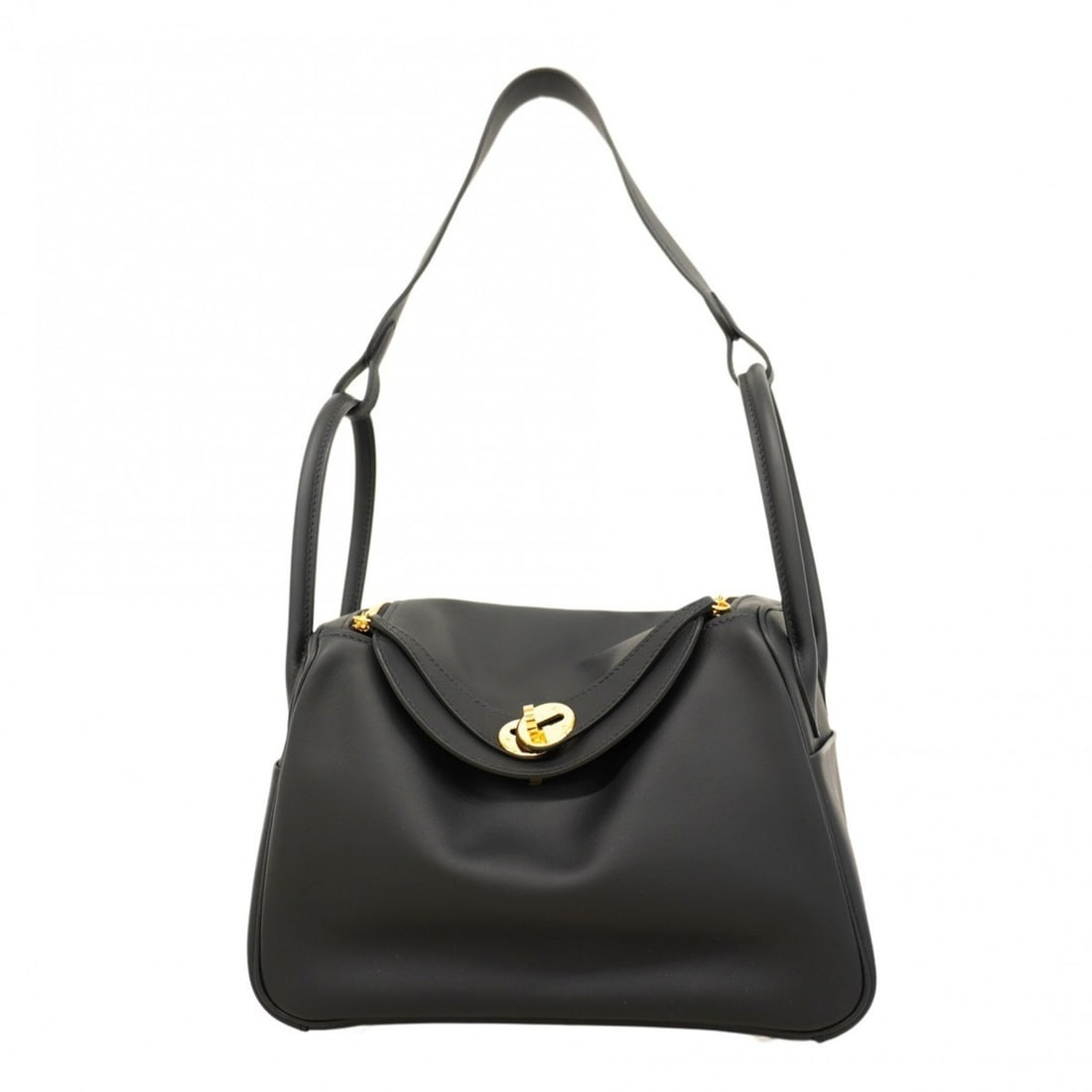 Hermes Hermès Lindy 26 Swift Handbag, Black, K Stamp, 2-Way Bag for Women (1 of 10)