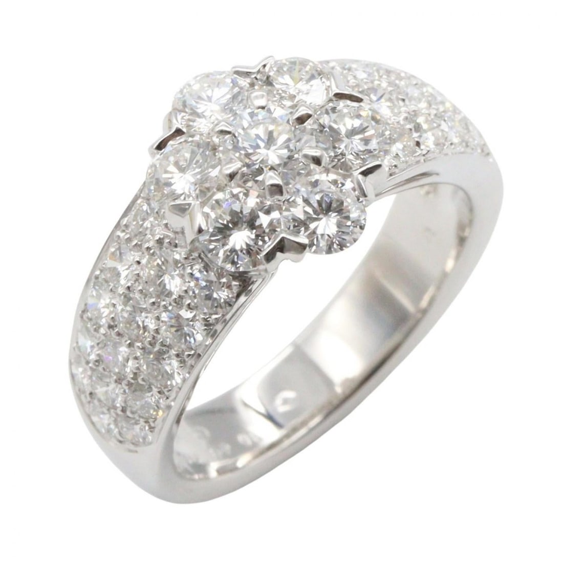 Van Cleef & Arpels Fleurette Ring, Diamond 18K White Gold (18KWG), Women's, Silver/Clear Tone: --- Catalog ---Category: SizeUS Size: 6.5Brand Size: 52Category: DesignType: Band ringColor: White goldStone: DiamondGender: WomenMaterial: White gold (18K)Category: GeneralBrand: Van Cleef & Arpels--