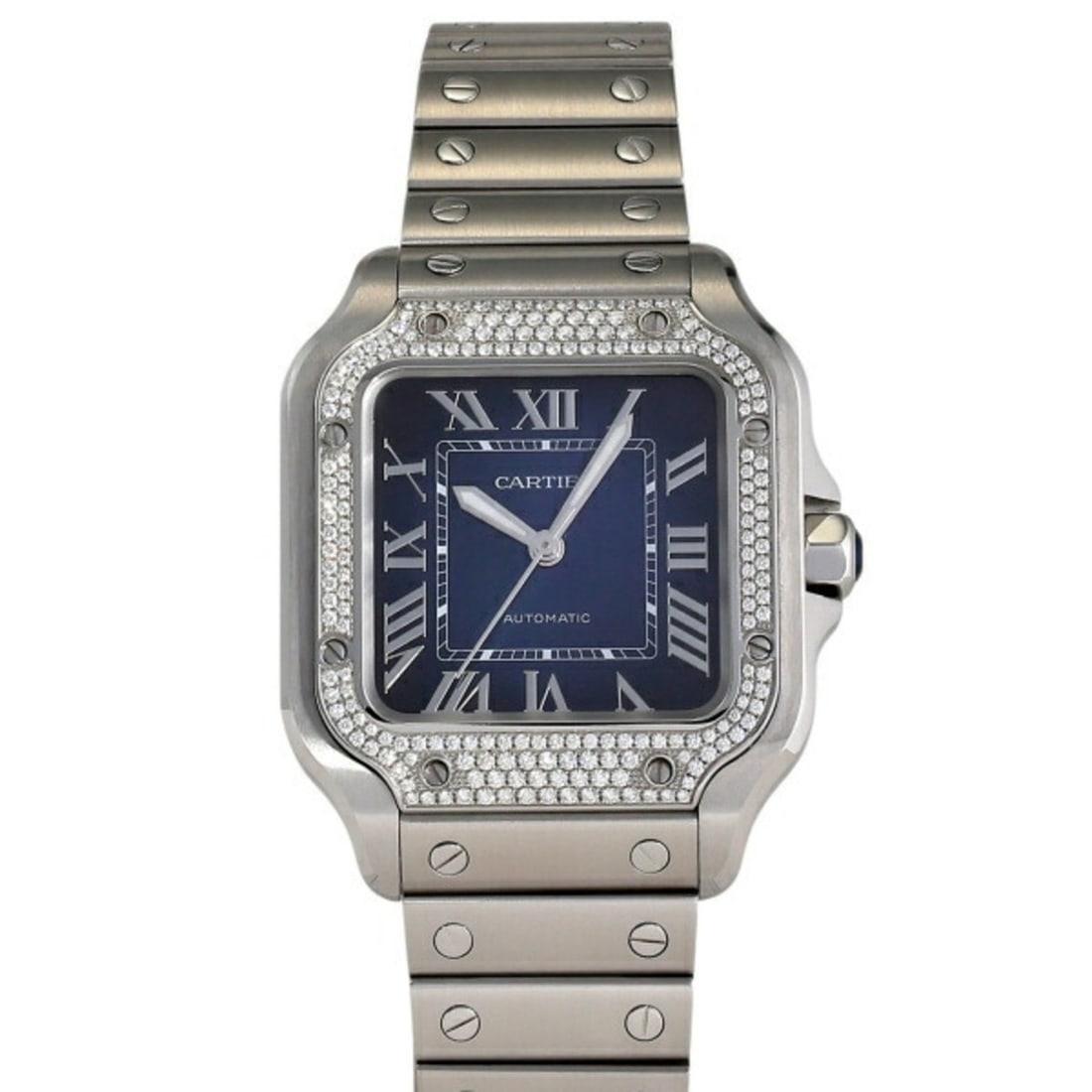 Cartier Santos Do Watch MM W4SA0006 Blue Dial Men's __ (1 of 8)