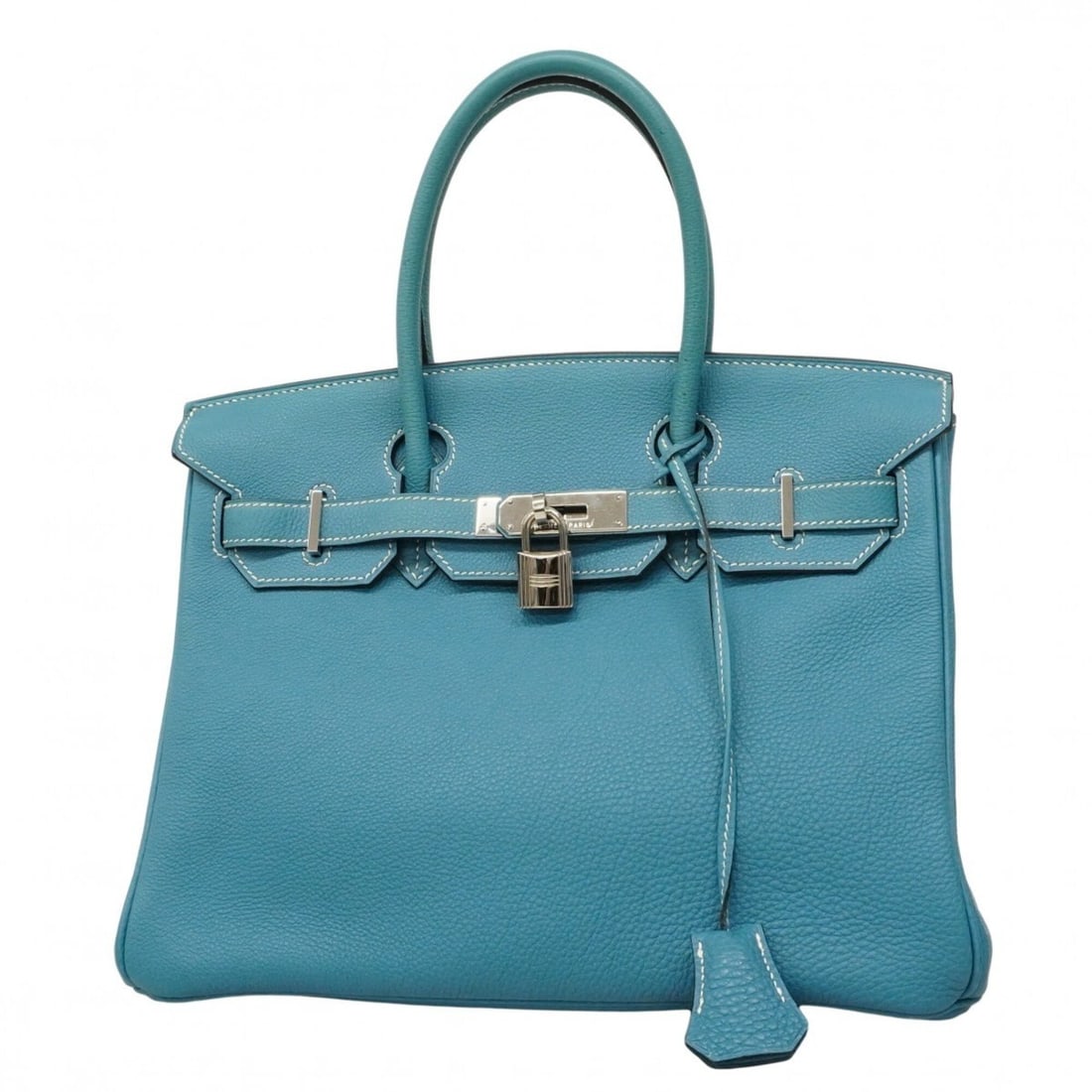 Hermes Birkin 30 Togo Blue Jean Handbag (?I stamp) - Women's: --- Catalog ---Category: SizeSize (HxWxD): 24cm x 30.5cm x 16cm / 9.44'' x 12'' x 6.29''Category: DesignType: HandbagColor: Blue jeanGender: WomenMaterial: Togo leather Hardware Color: SilverCategory: