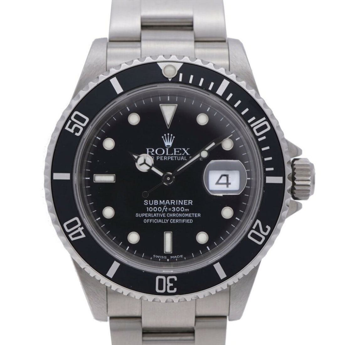 Rolex Submariner Date 16610 Automatic Watch Stainless Steel Black Dial 0220ROLEX Men's (1 of 10)