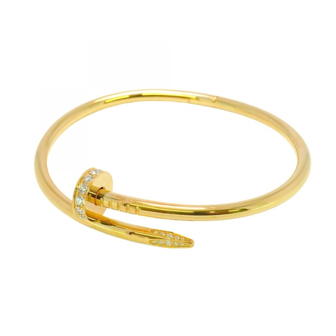 Cartier Bangle Juste Uncre K18YG Yellow Gold Diamond Ladies: --- Catalog ---Category: SizeLength: 16.5cm / 6.49''Category: DesignType: BangleStone: DiamondGender: WomenMaterial: Yellow gold (18K)Category: GeneralBrand: Cartier--- Item List ---Section: Condition