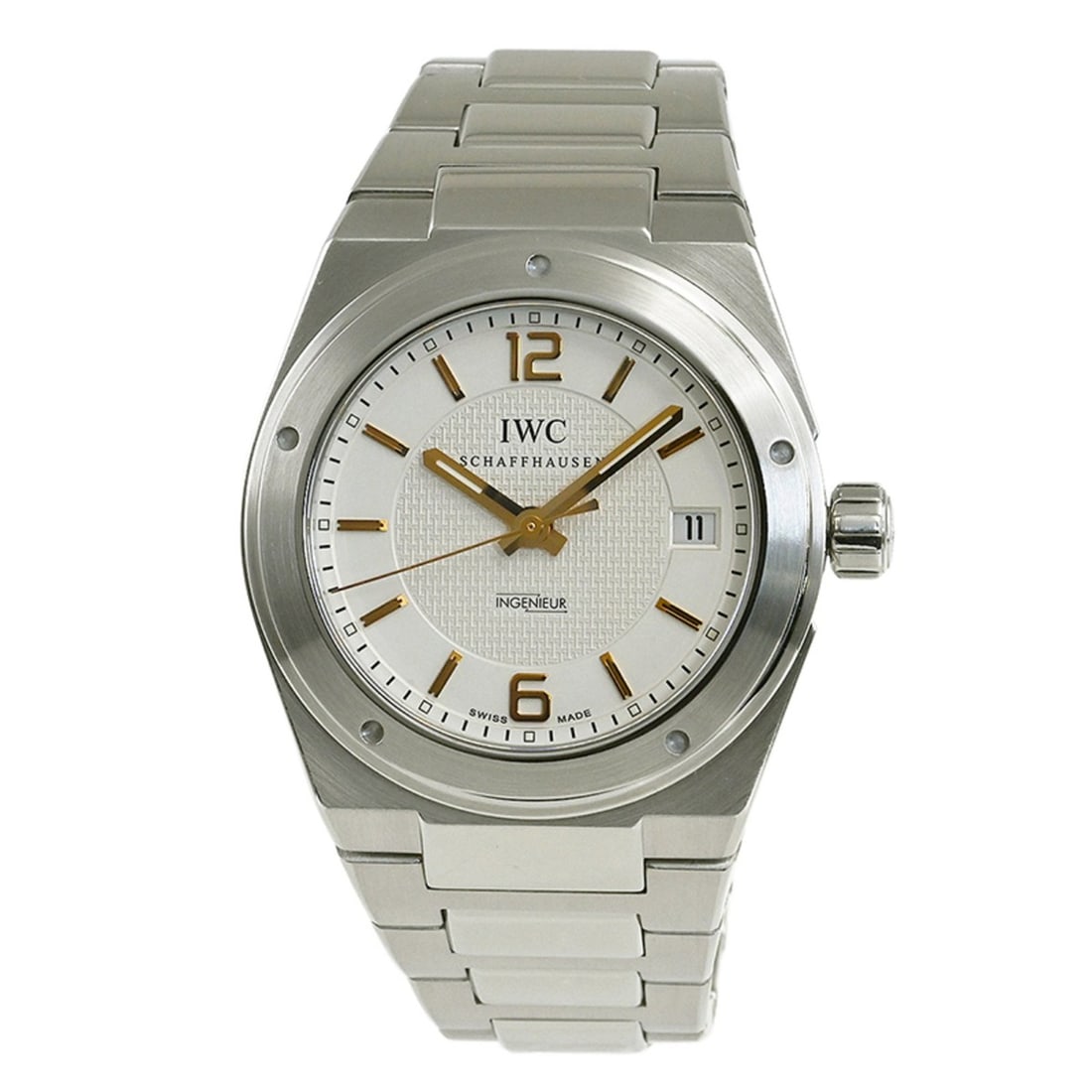IWC Ingenieur Automatic Watch IW322801: --- Catalog ---Category: SizeWrist Size: 19.5cm / 7.67''Case Diameter: 40mm / 1.57''Case Thickness: 13.5mm / 0.53''Category: DesignType: WristwatchGender: MenColor (Dial): SilverMaterial (Band): Stain