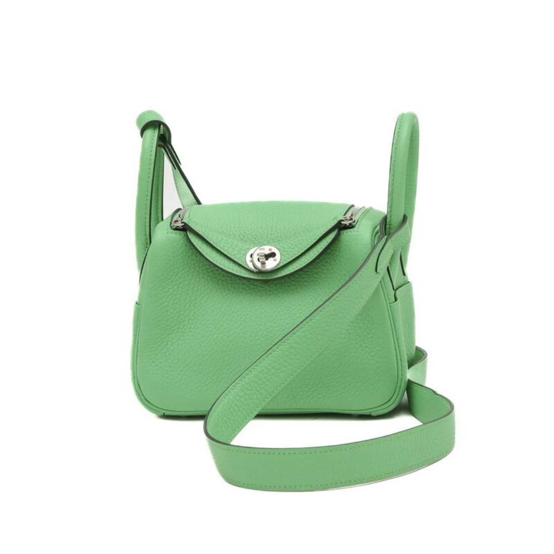 Hermes Lindy handbag, Taurillon Vert Comic B stamp (1 of 7)