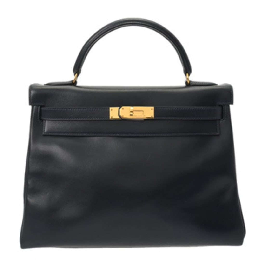 HERMES Kelly 32, Outside Stitching, Navy, ?Y Stamp (circa 1995), Women's Box Calf Leather 2-Way (1 of 11)