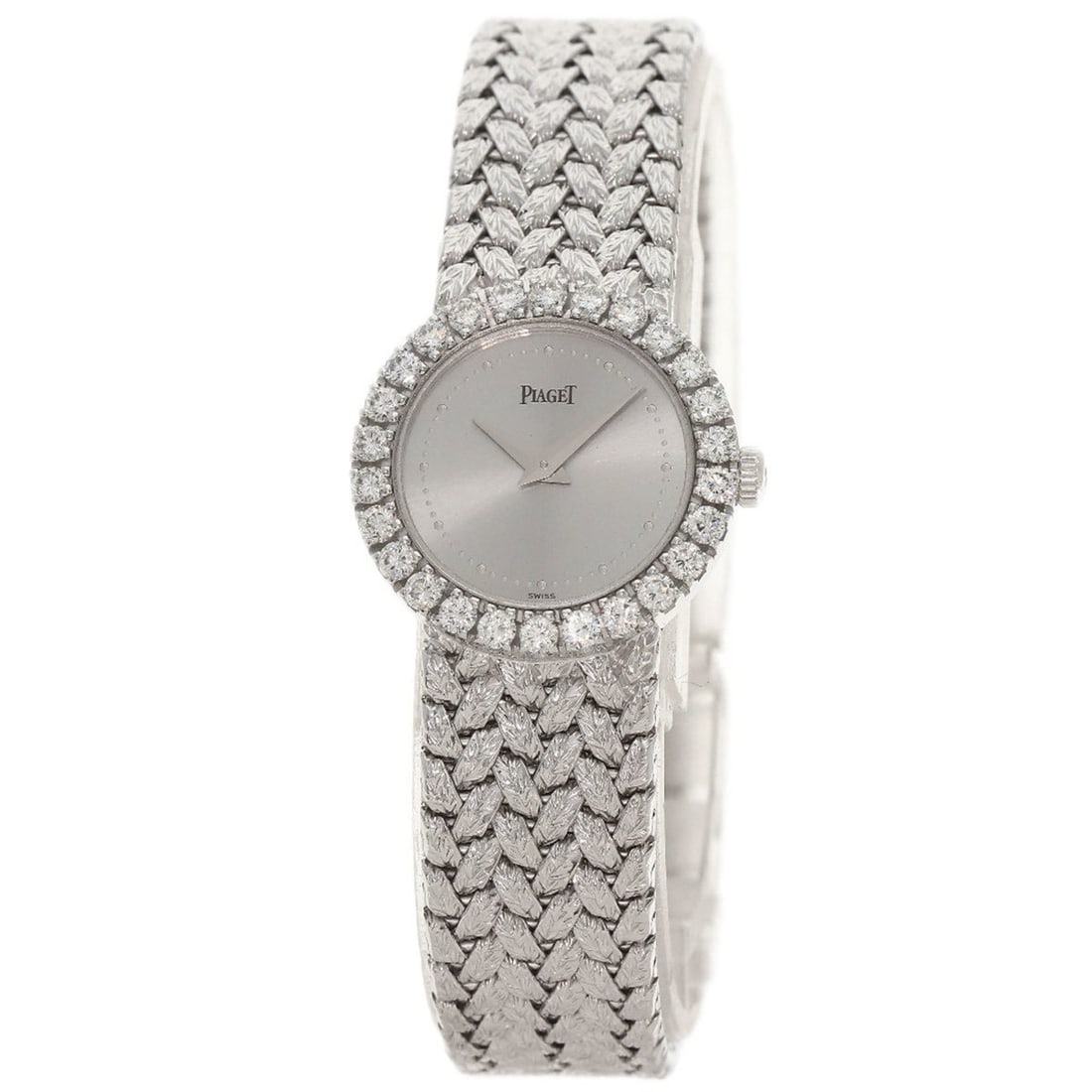 Piaget 8296D2 Tradition Watch K18 White Gold K18WG Diamond Ladies PIAGET: --- Catalog ---Category: SizeWrist Size: 15cm / 5.9''Case Diameter: 20.9mm / 0.82''Category: DesignType: WristwatchGender: WomenDisplay: AnalogGemstone: DiamondColor (Dial): SilverMaterial (Band): Whi