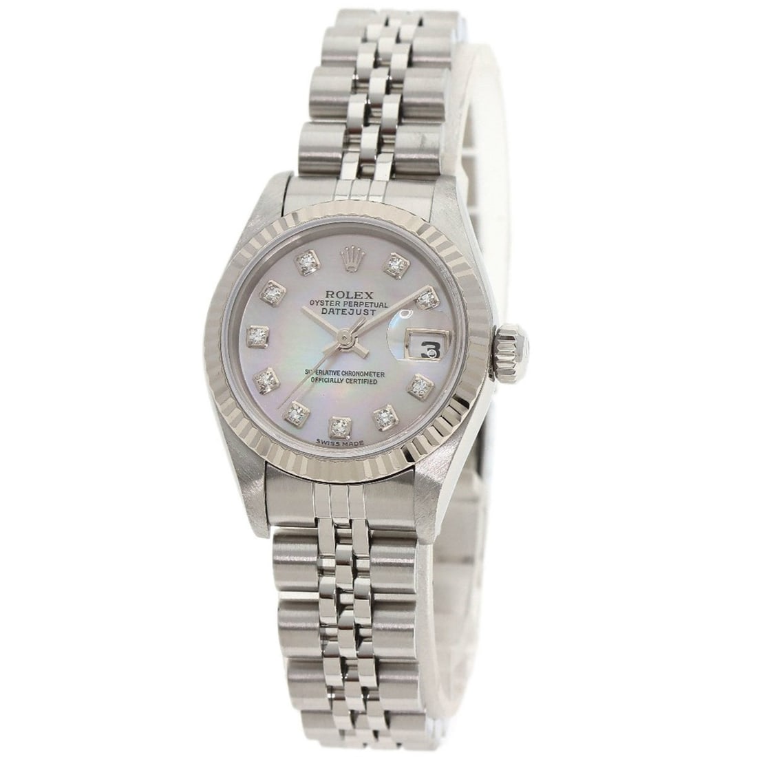 Rolex 79174NG Datejust 10P Diamond Watch Stainless Steel SS K18WG Ladies (1 of 11)