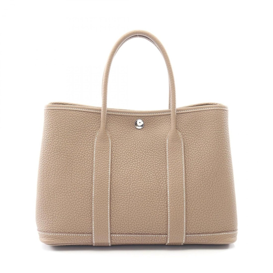 Hermes Garden Party TPM Tote Bag Handbag Leather Negonda Beige (1 of 6)
