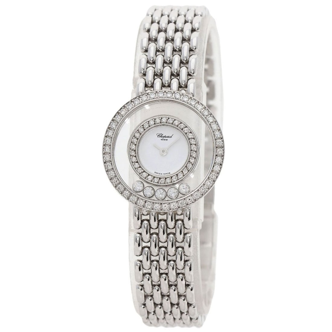 Chopard 20 5691 Happy Diamonds Watch, K18 White Gold, K18WG, Diamond, Women's (1 of 11)
