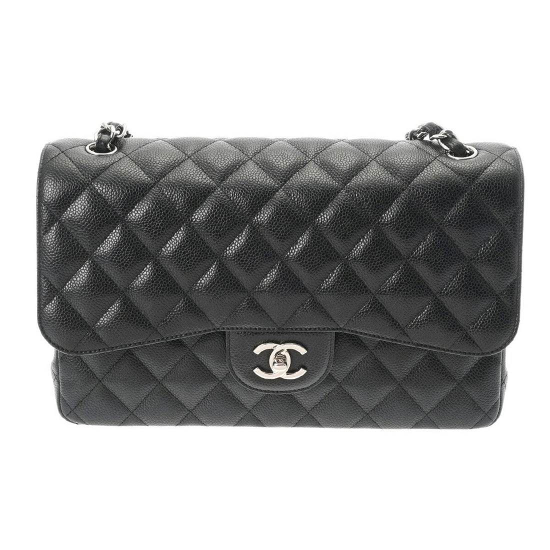 CHANEL Chanel Matelasse Chain Shoulder Double Flap 30cm Black A58600 Women's Caviar Skin Bag: --- Catalog ---Category: SizeSize (HxWxD): 19cm x 30cm x 9cm / 7.48'' x 11.81'' x 3.54''Strap Length: 73cm - 125cm / 28.74'' - 49.21''Category: DesignType: Shoulder bagColor: BlackGender: