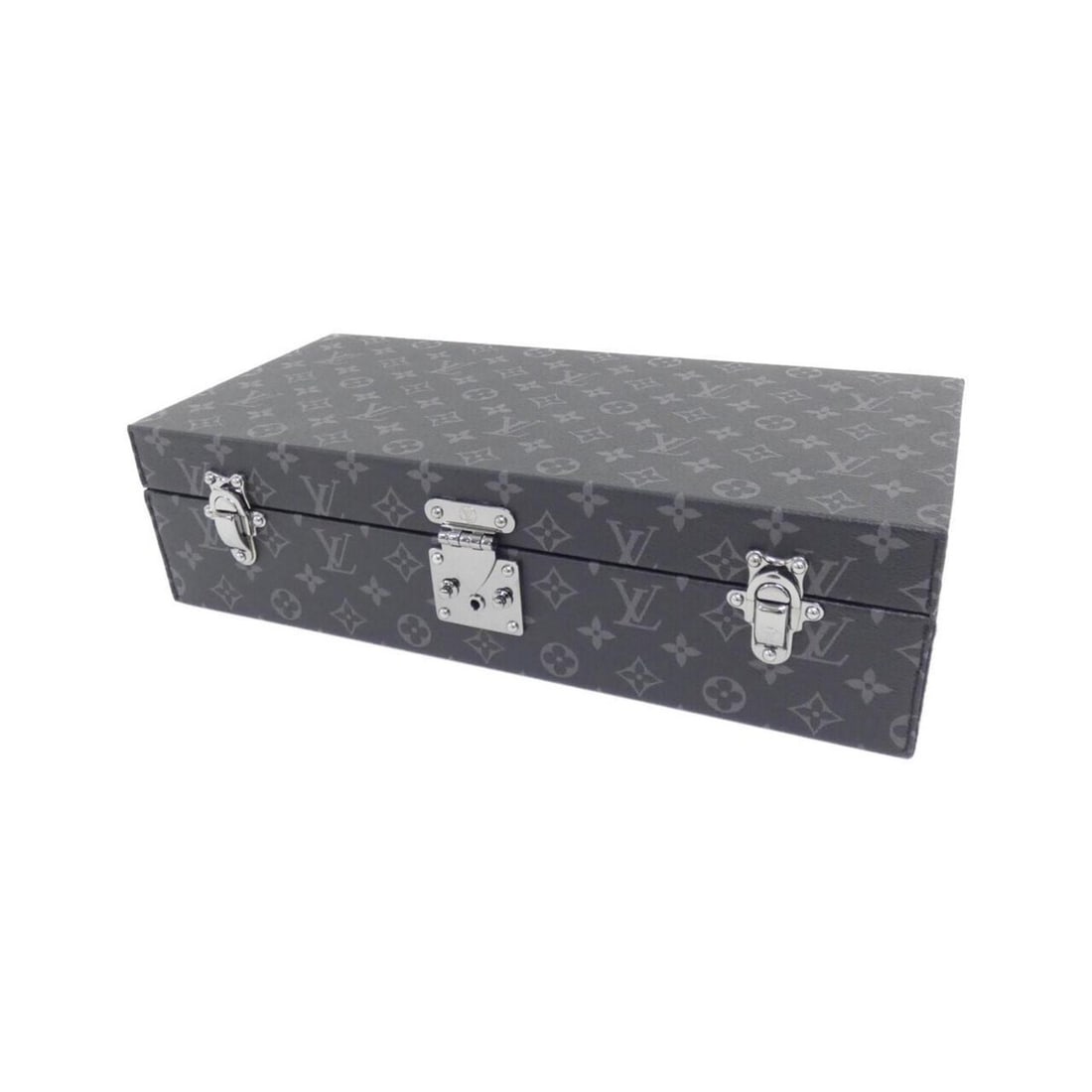 Louis Vuitton Monogram Eclipse Watch Case: --- Catalog ---Category: DesignType: Watch caseColor: BlackCategory: GeneralBrand: Louis VuittonCategory: Physical PropertiesSize (HxWxD): 11.00mm x 40.00mm x 18.50mm / 0.43'' x 1.57'' x 0.73''---