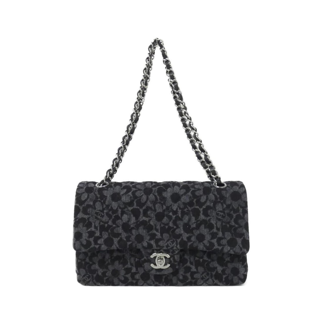 Chanel 1112 Shoulder Bag: --- Catalog ---Category: SizeWeight: 690g / 1.52lb.Size (HxWxD): 15cm x 25cm x 6cm / 5.9'' x 9.84'' x 2.36''Strap Length: 52cm / 20.47''Category: DesignType: Shoulder bagColor: Black, GrayGender: Wome