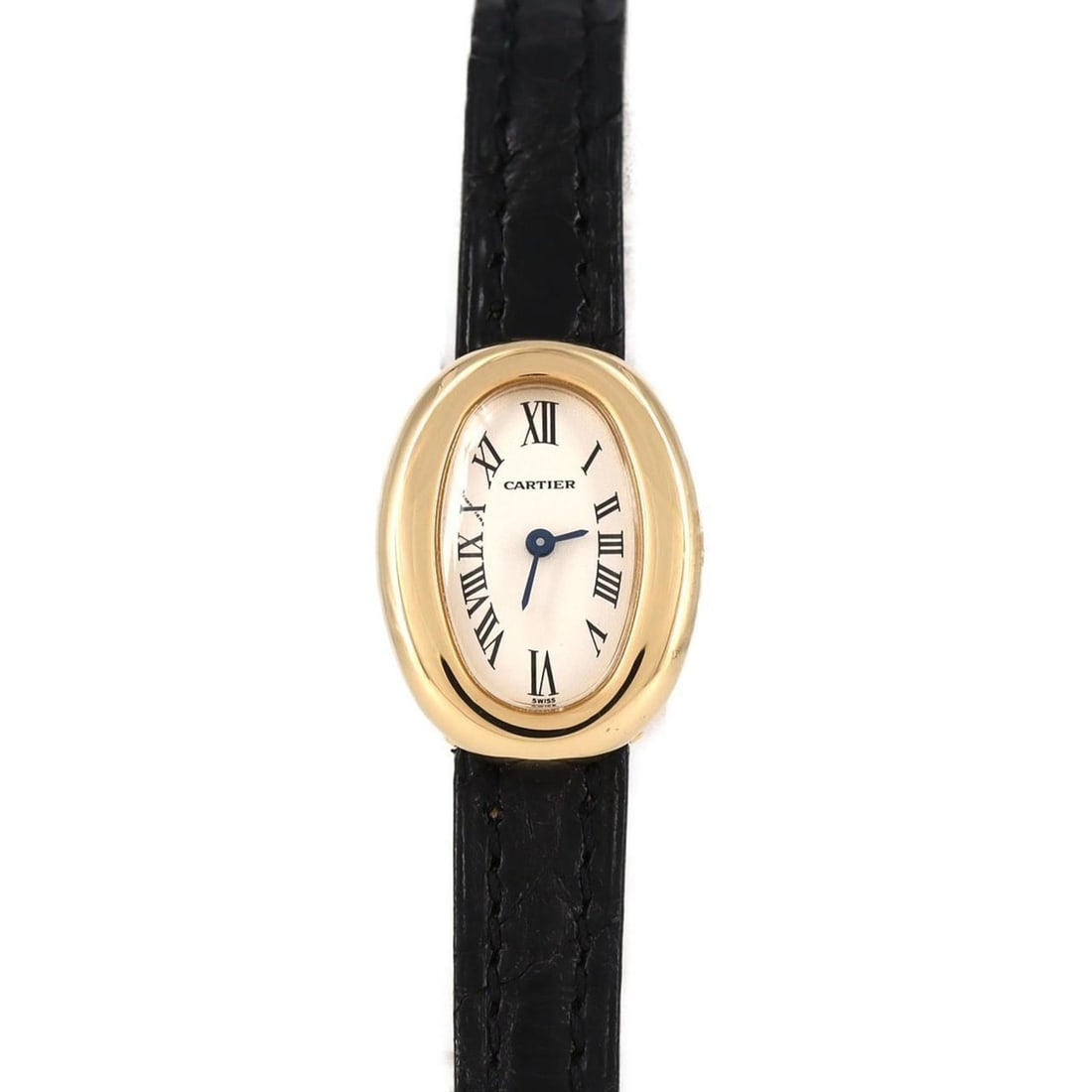 Cartier Mini Baignoire YG W1510956 Quartz Watch: --- Catalog ---Category: SizeCase Diameter: 24.5mm / 0.96''Category: DesignType: WristwatchGender: WomenDisplay: AnalogColor (Dial): SilverMaterial (Case): Yellow goldCategory: GeneralMPN: