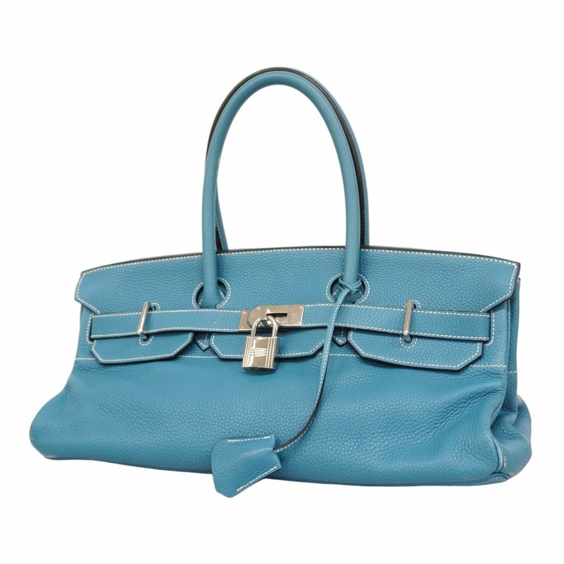 Hermes Shoulder Bag Birkin Taurillon Clemence Blue Jean J Stamp Ladies: --- Catalog ---Category: SizeSize (HxWxD): 23cm x 42cm x 20cm / 9.05'' x 16.53'' x 7.87''Category: DesignType: Shoulder bagColor: Blue jeanGender: WomenMaterial: Taurillon clemence leather Hardware