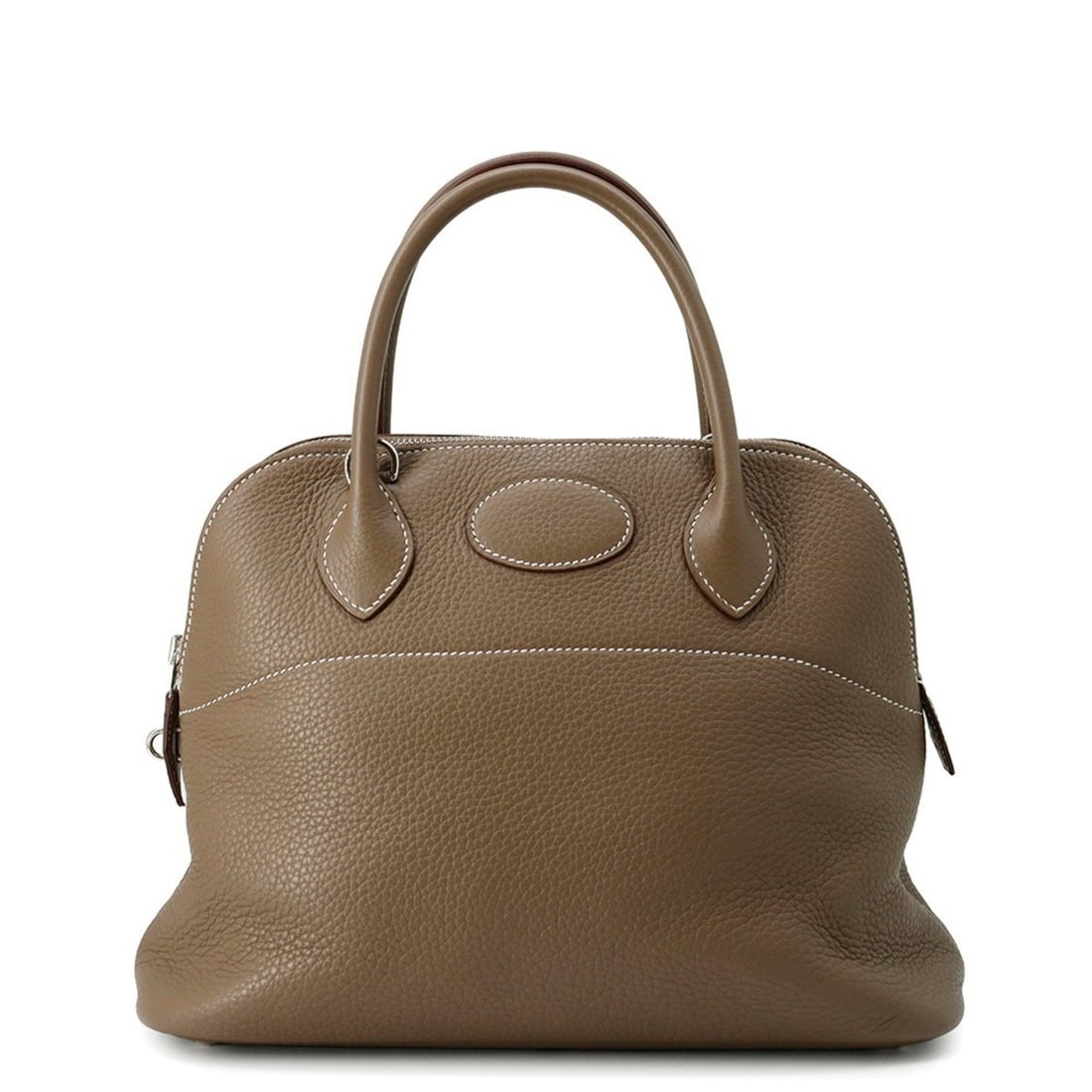 Hermes handbag Bolide 31 Etoupe Taurillon Clemence T engraved 2way shoulder: --- Catalog ---Category: SizeSize (HxWxD): 24cm x 31cm x 12cm / 9.44'' x 12.2'' x 4.72''Category: DesignType: HandbagColor: Etoupe grayGender: WomenMaterial: Taurillon clemence leather Hardware