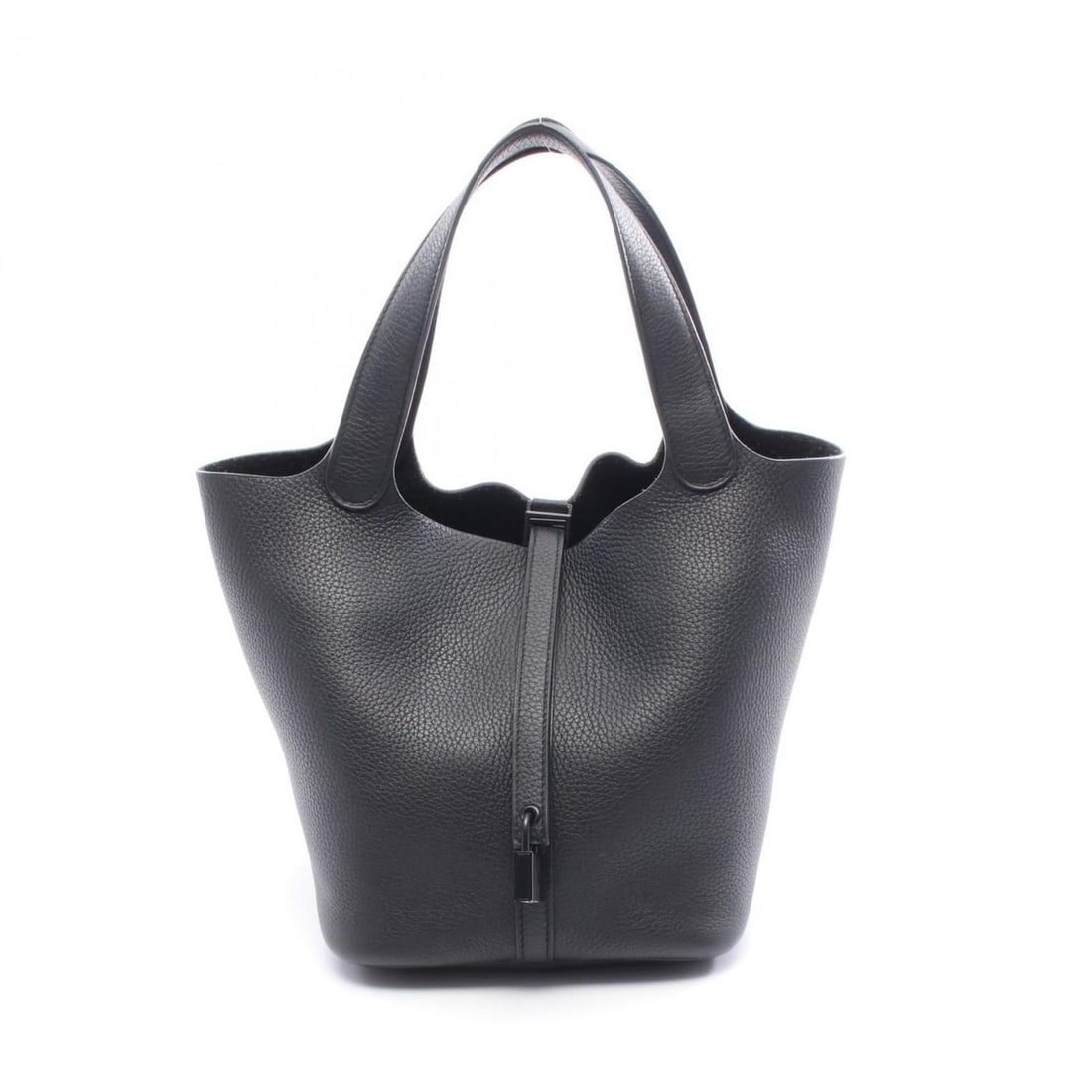 Hermes Hermès Picotin Lock MM So Black handbag, Taurillon Clemence leather, women's, black: --- Catalog ---Category: SizeSize (HxWxD): 21cm x 22cm x 17cm / 8.26'' x 8.66'' x 6.69''Category: DesignType: HandbagColor: BlackGender: WomenMaterial: Taurillon clemence leather Category:
