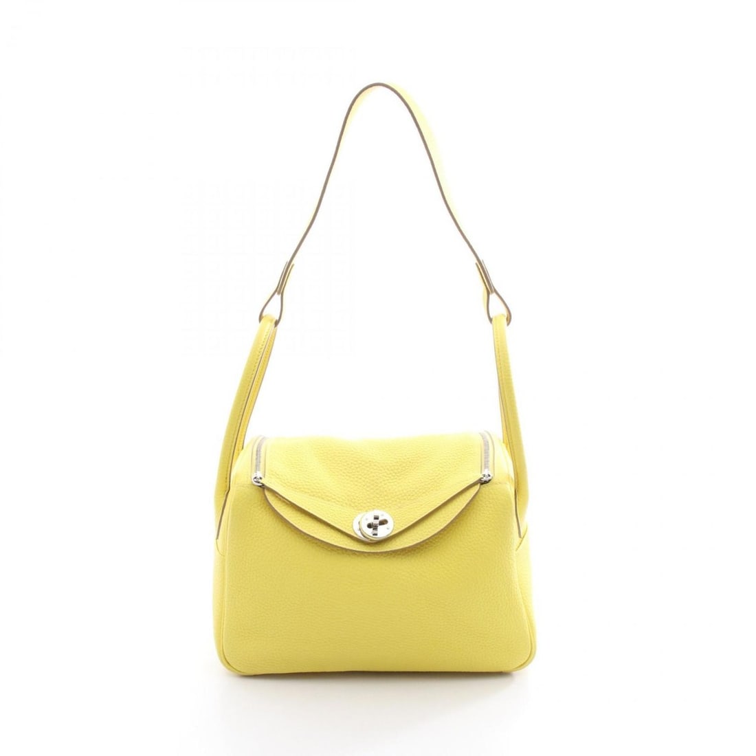 Hermes Hermès Lindy 26 Shoulder Bag in Taurillon Clemence Leather, Yellow, for Women (1 of 9)