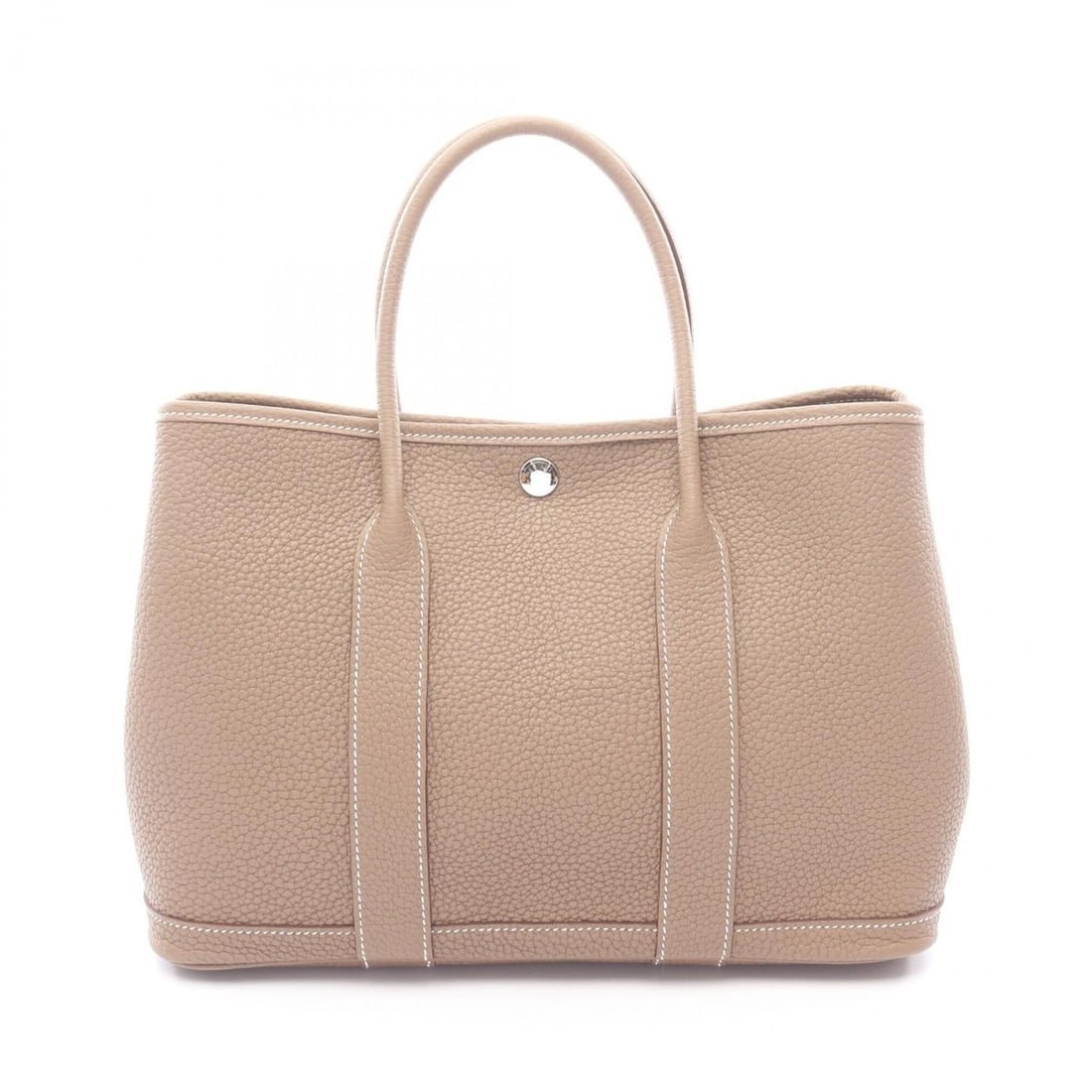 Hermes Garden Party TPM Tote Bag Handbag Leather Negonda Women's Gray (1 of 16)