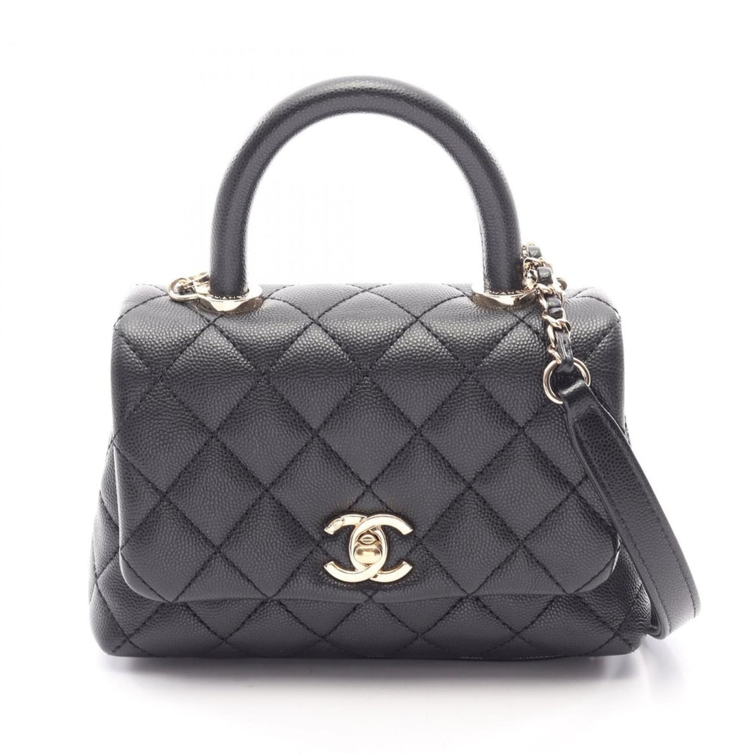 Chanel Coco Handle XXS Top 2-Way Handbag, Caviar Skin (Grained Calfskin), Women's, Black, AS2215: --- Catalog ---Category: SizeSize (HxWxD): 12cm x 18.5cm x 8.5cm / 4.72'' x 7.28'' x 3.34''Category: DesignType: HandbagColor: BlackGender: WomenMaterial: Grained Calfskin Category: GeneralMPN: AS2215