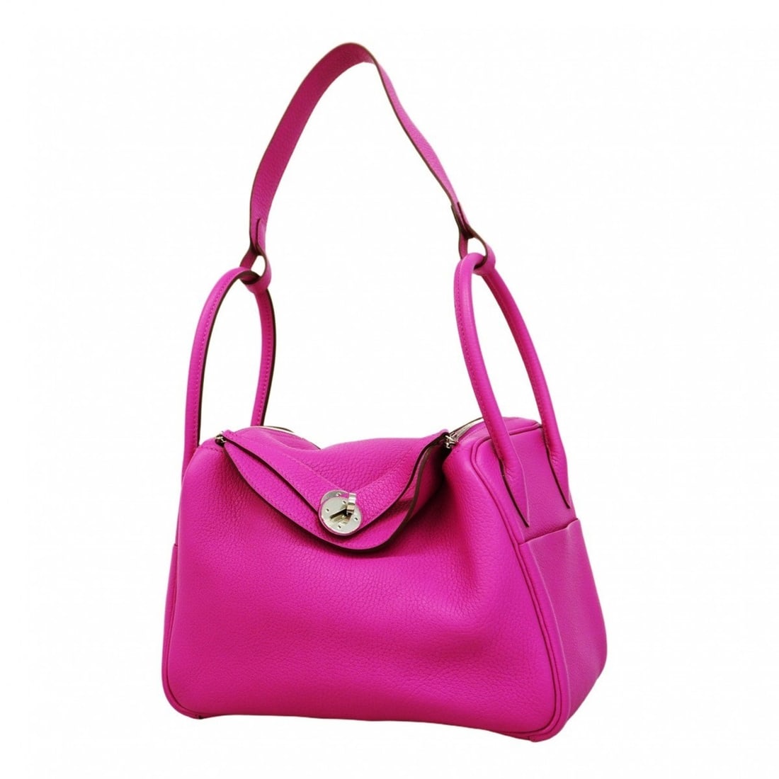 Hermes Shoulder Bag Lindy 26 Taurillon Clemence Magnolia C Stamped Ladies (1 of 12)