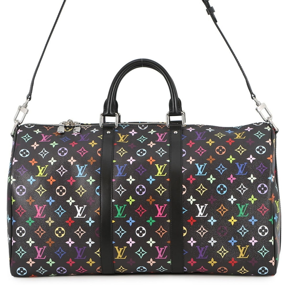 Louis Vuitton Boston Bag Monogram Multicolor LV x TM Keepall Bandoulière 50 M13745 Takashi Murakami: --- Catalog ---Category: SizeSize (HxWxD): 29cm x 51cm x 21.5cm / 11.41'' x 20.07'' x 8.46''Category: DesignType: Boston bagColor: NoirGender: Men,WomenMaterial: Monogram Multicolore Category: General