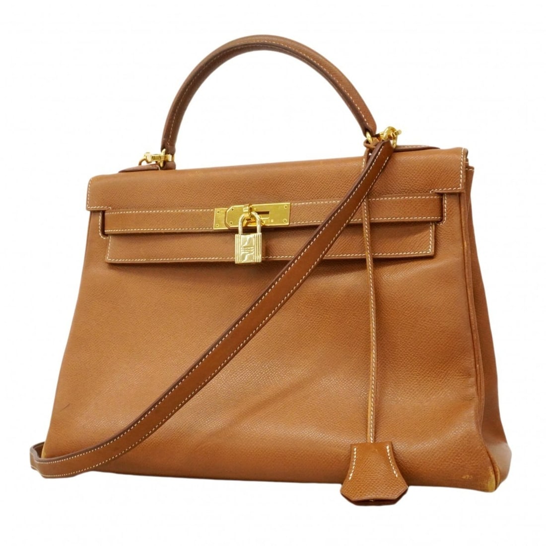 Hermes Kelly 32 Handbag, Courchevel Leather, Gold, ?W Stamp, 2-way Bag for Women, P2875465: --- Catalog ---Category: SizeSize (HxWxD): 23cm x 32cm x 12.5cm / 9.05'' x 12.59'' x 4.92''Category: DesignType: HandbagColor: GoldGender: WomenMaterial: Courchevel leather Hardware Color: GoldCategor