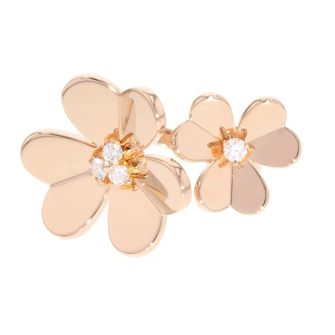 Van Cleef & Arpels Ring Frivole Entre Les Doors Diamond 4P 0.24ct K18PG Size 52 VCARPFBL00: --- Catalog ---Category: SizeOther Size: 12Category: DesignType: Band ringStone: DiamondGender: WomenMaterial: Pink gold (18K)Category: GeneralBrand: Van Cleef & Arpels--- Item List ---Section: Condit