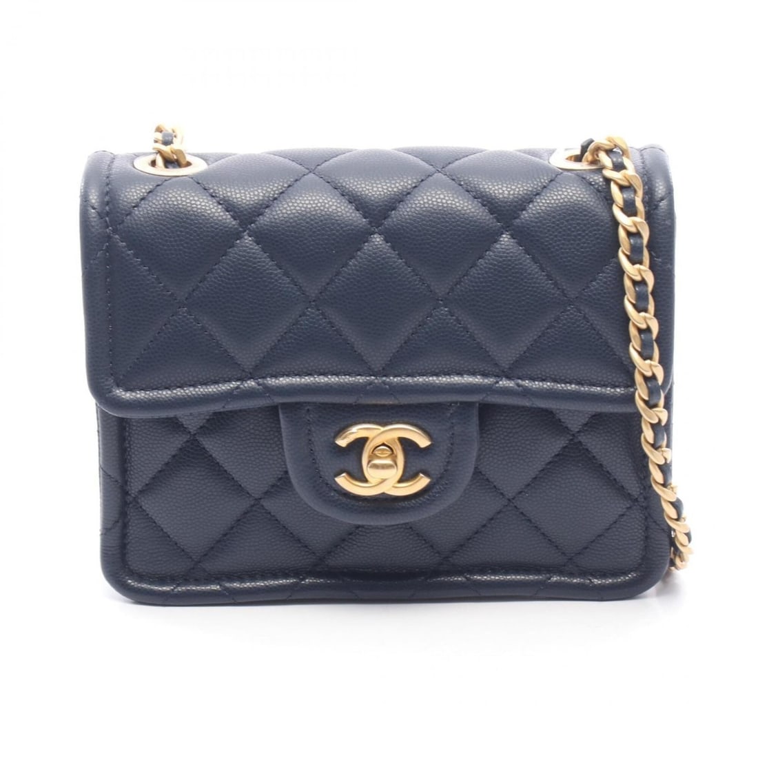 Chanel Matelassé Shoulder Bag/Handbag, Caviar Leather (Grained Calfskin), Women's, Navy, A35200 (1 of 17)