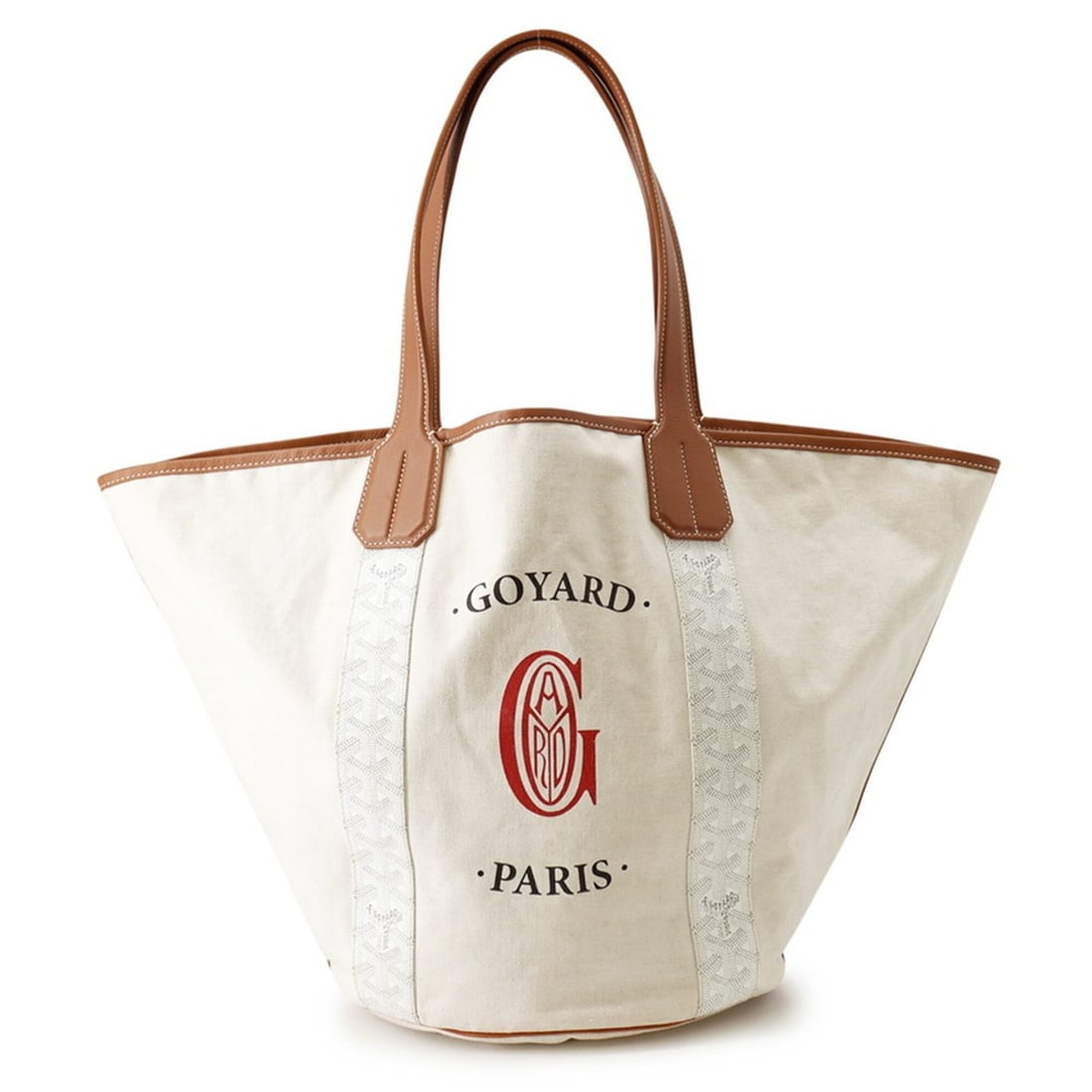 Goyard tote bag, Bellara reversible canvas, GOYARD white, handbag,: --- Catalog ---Category: SizeSize (HxWxD): 33.5cm x 58cm x 21cm / 13.18'' x 22.83'' x 8.26''Category: DesignType: Handbag, Tote bagColor: WhiteGender: Women,MenMaterial: Canvas , PVC , Leather Categor