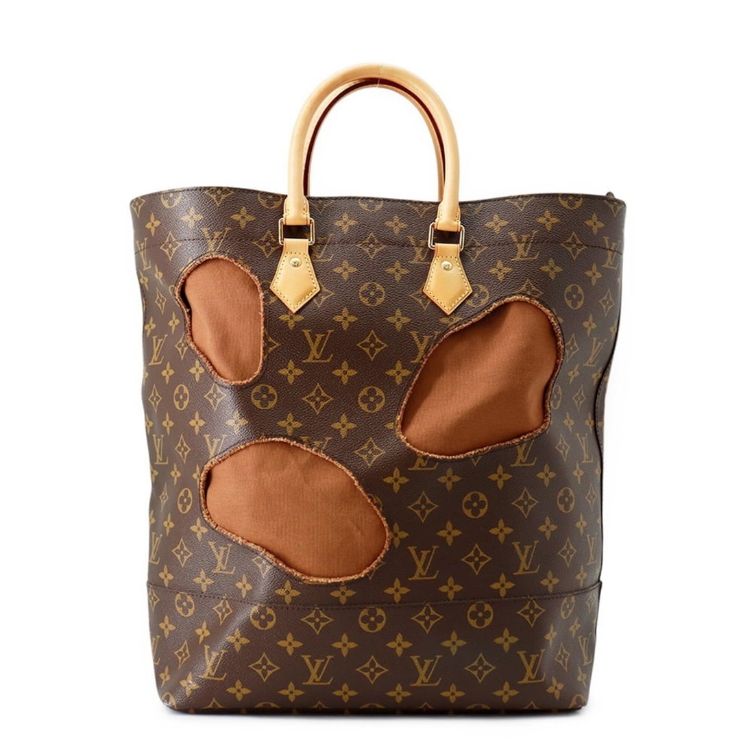 Louis Vuitton Monogram Tote Bag, Handbag with Holes M40279, LOUIS VUITTON, Rei Kawakubo, Handbag,: --- Catalog ---Category: SizeSize (HxWxD): 40cm x 43cm x 13cm / 15.74'' x 16.92'' x 5.11''Category: DesignType: Handbag, Tote bagColor: Brown, MonogramGender: MenMaterial: Monogram Category: GeneralMP