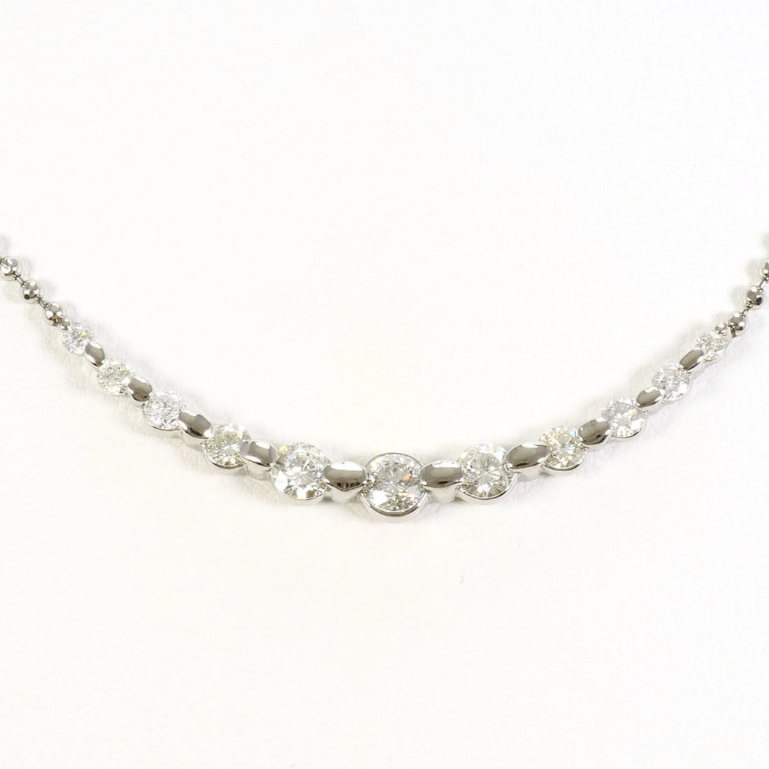 PT850 Platinum Necklace with 1.00ct Diamond, Certificate of Authenticity Included, Total Weight (1 of 8)